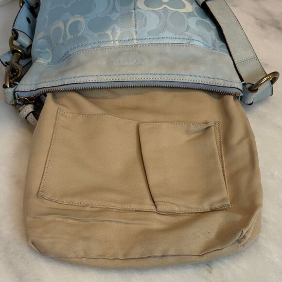 Coach Bag Purse Handbag Crossbody Y2K Optic Signature Canvas / Leather Duffel - Picture 15 of 16